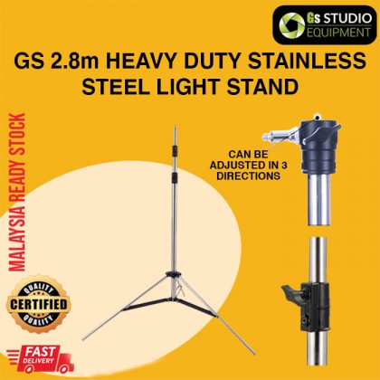 GS 2.8M Heavy Duty Stainless Steel Light Stand